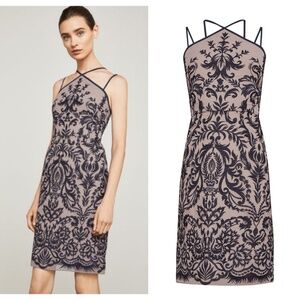 BCBGMaxAzria NWT Embroidered Halter‎ Mini Dress